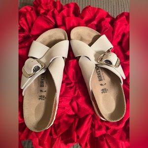 Birkenstock Siena Big Buckle Metallic Sandals